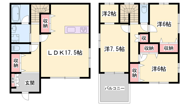 新在家3丁目借家の間取り