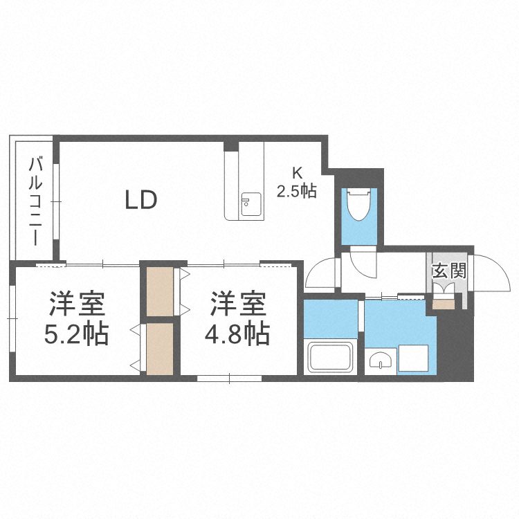 Ｌｉａｉｓｏｎ琴似の間取り