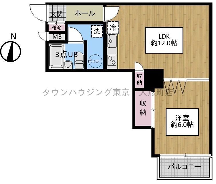 【千代田区一番町のマンションの間取り】