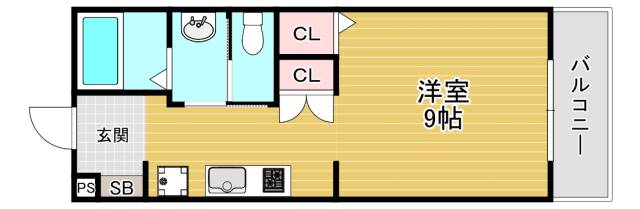 【東大阪市花園本町のアパートの間取り】