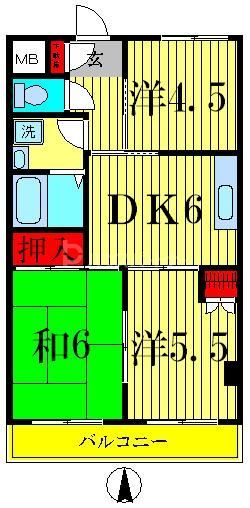 足立区東保木間のマンションの間取り