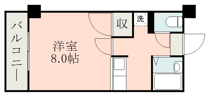 鹿児島市郡元のマンションの間取り