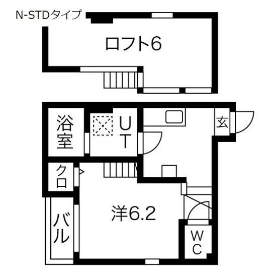 名古屋市昭和区滝子通のアパートの間取り