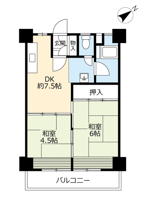 ＵＲ東門司一丁目の間取り