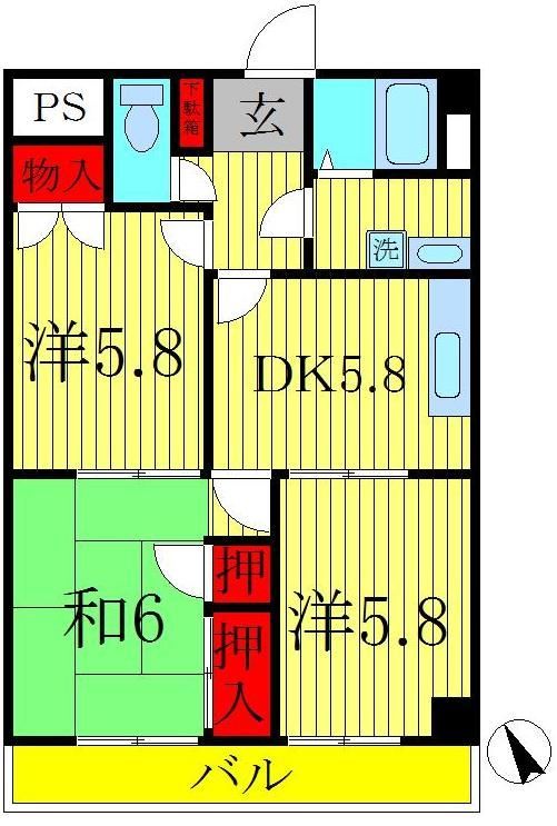 西原レジデンスの間取り