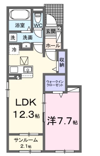 太宰府市宰府のアパートの間取り