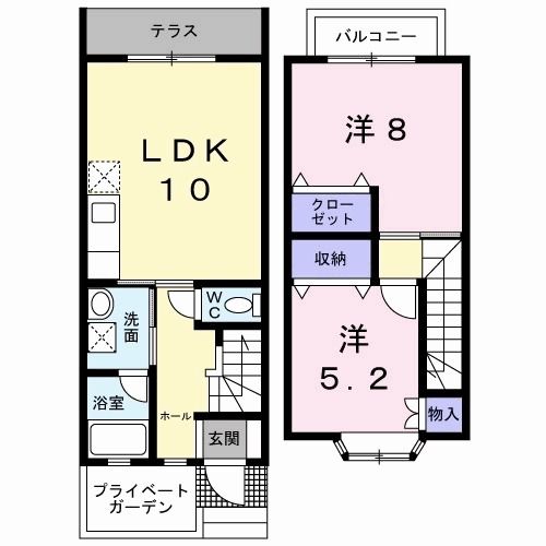 バレンシア南行橋Ｂの間取り