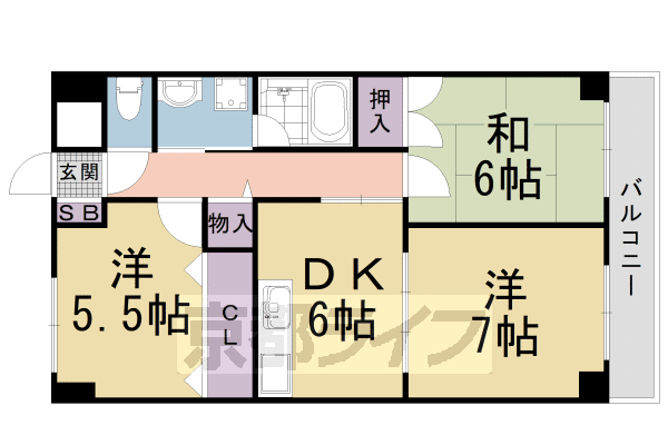 ノイシュロス御室南の間取り