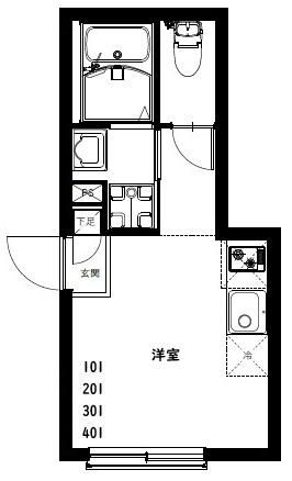 ハンプトン西新井の間取り