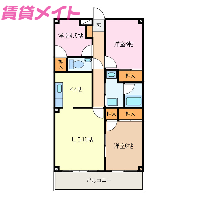 リーシング御薗の間取り