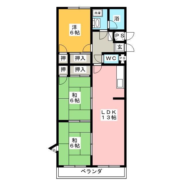 ウエストシティ小坂の間取り