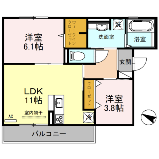 エクセレント曙川東IIの間取り