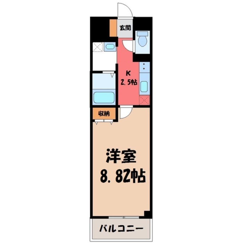 宇都宮市ゆいの杜のマンションの間取り