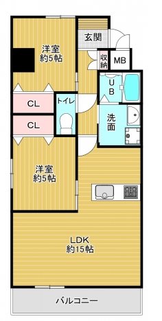 Studie小文字通りの間取り