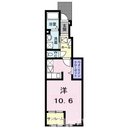 丸亀市前塩屋町のアパートの間取り