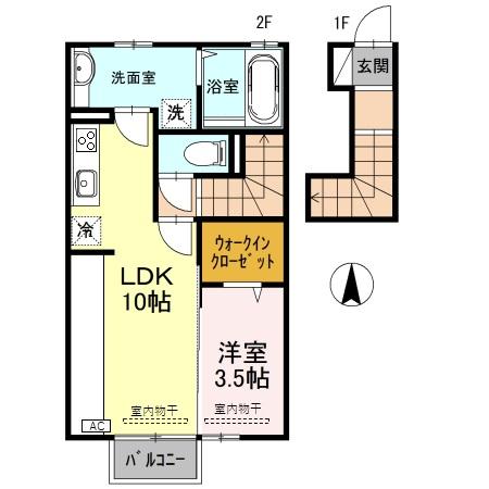 リッシュモアII　A棟の間取り