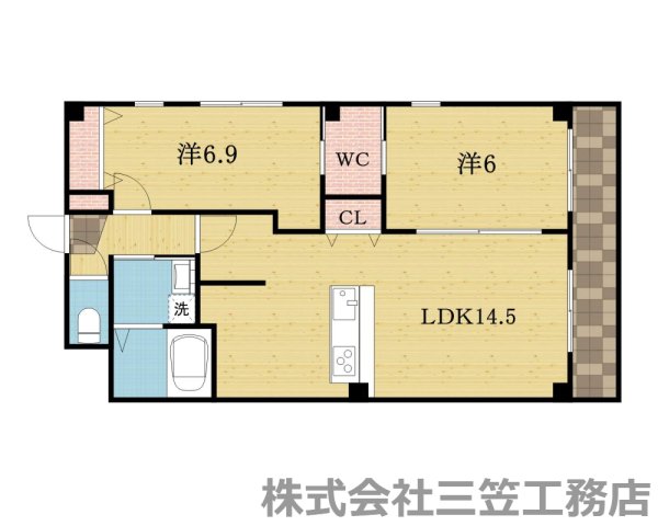シャングリラ星丘の間取り