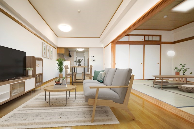 居室・リビング　お部屋に家具を入れたイメージはこちら。※家具はつきません　※