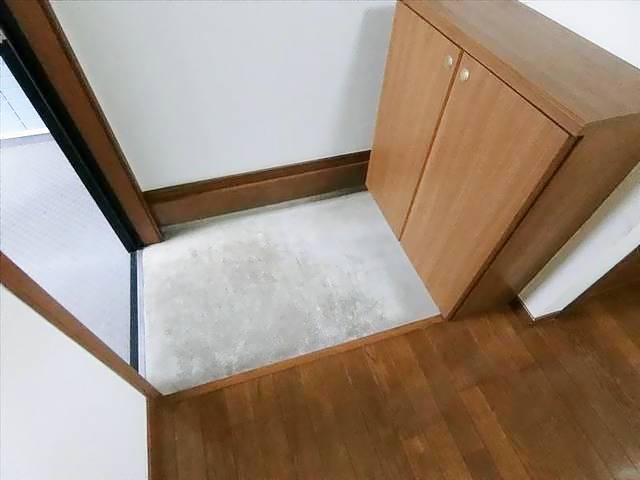 玄関　家具・家電は撤去済み