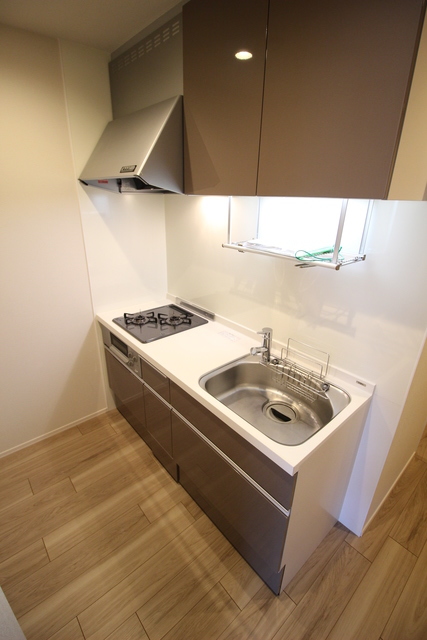 キッチン　グリル付２口システムキッチン設置済♪