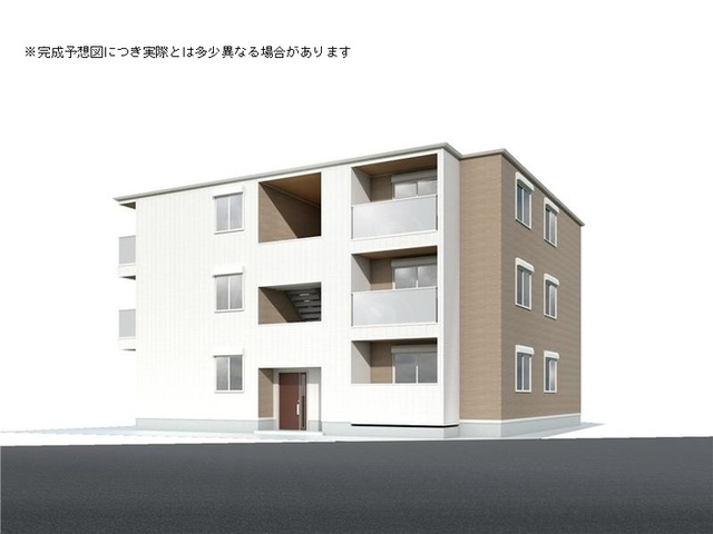 建物外観　２０２６年９月下旬完成予定の新築アパート（外観パース）