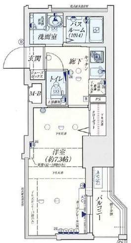 レジデンス心斎橋の間取り写真