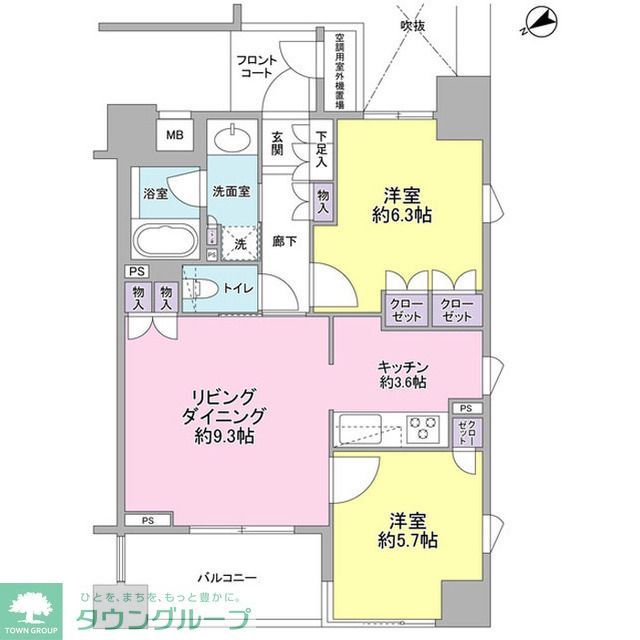 ＪＲ京浜東北線 磯子駅 徒歩3分 10階建 築14年の間取り写真