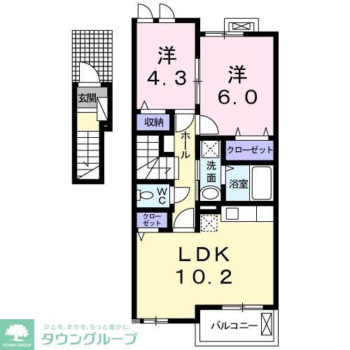 つくばエクスプレス 柏の葉キャンパス駅 バス乗車時間：11分 最寄りバス停で下車 徒歩4分 2階建 築9年の間取り写真