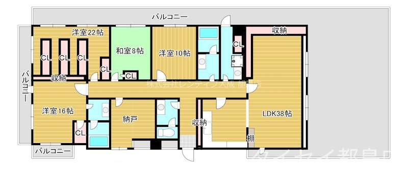 ＪＲ大阪環状線 桜ノ宮駅 徒歩4分 9階建 築40年の間取り写真