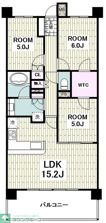 上矢部町マンションの間取り写真