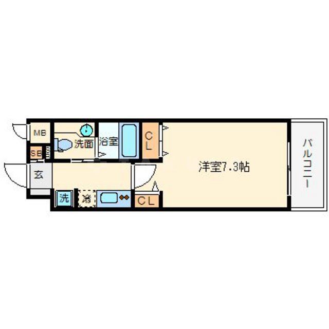 セレッソコートリバーサイドOSAKAの間取り写真