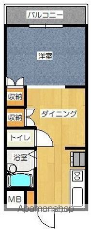 ＪＲ鹿児島本線 笹原駅 徒歩4分 4階建 築40年の間取り写真