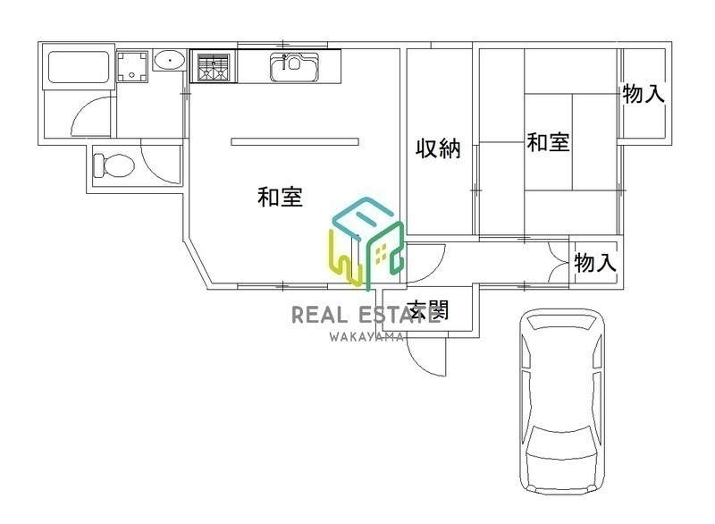 ＪＲ阪和線 紀伊中ノ島駅 徒歩37分 1階建 築27年の間取り写真