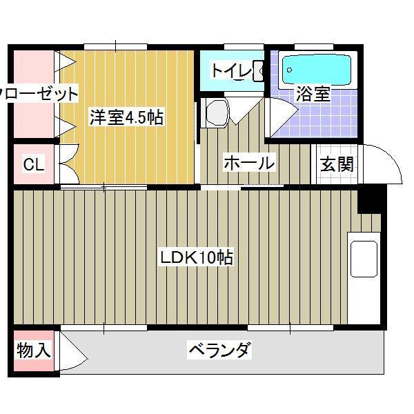 山形市鉄砲町のマンションの間取り