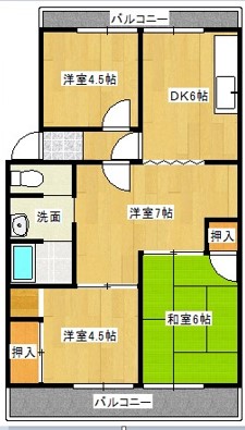 西町グランドハイツの間取り