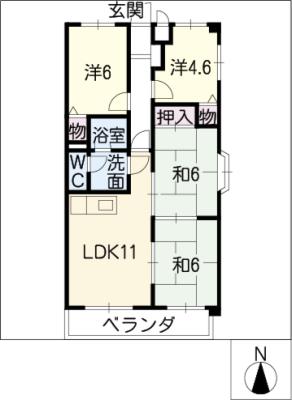 マンション山陽館の間取り