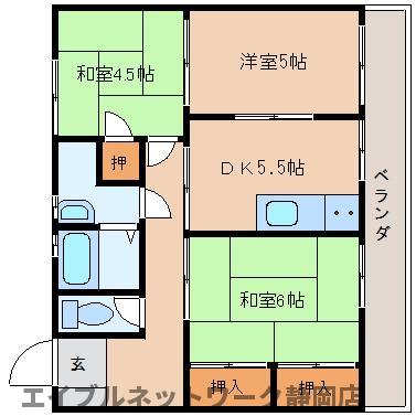 静岡市葵区平和のマンションの間取り