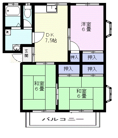 コンフォートＫの間取り