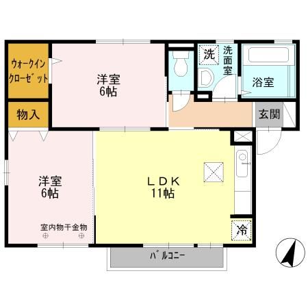 静岡市清水区堀込のアパートの間取り