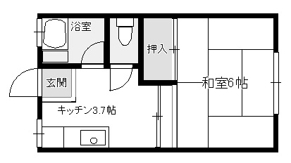 新潟市西区上新栄町のアパートの間取り