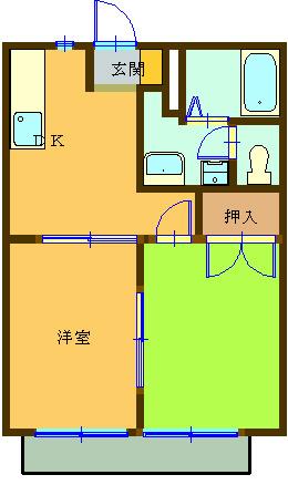 ユーハウスＣ棟Ｃの間取り