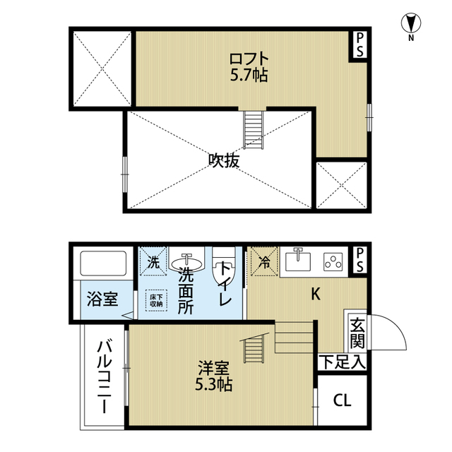 【プラウド五番町の間取り】