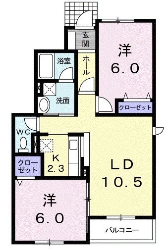 キャトルセゾンＣの間取り