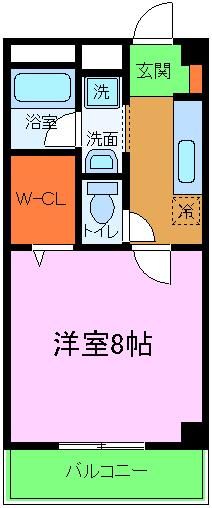 京都市西京区上桂前田町のマンションの間取り