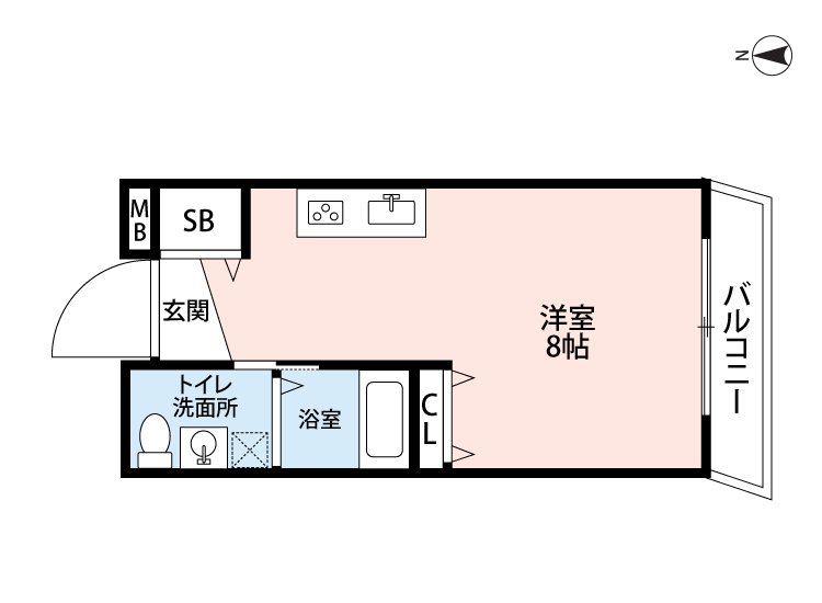 神戸市須磨区須磨浦通のアパートの間取り