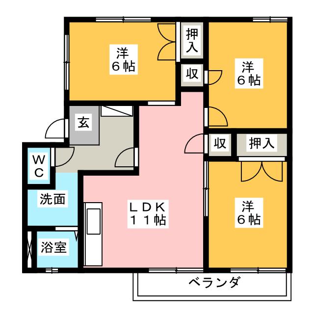 プラムハウス　Ｂ棟の間取り