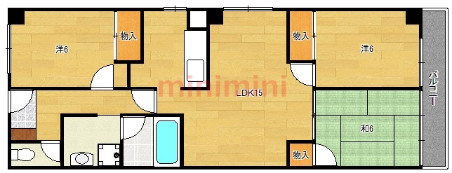 シャルマンコートＭＯＲＩの間取り