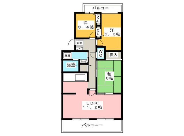 フィール天神町１号館の間取り