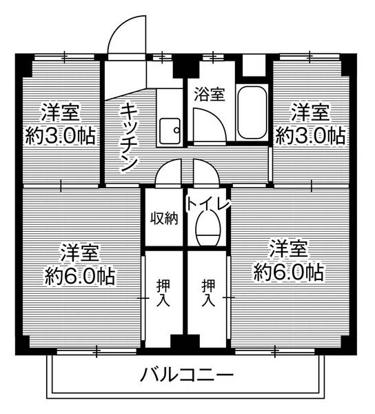 ビレッジハウス野田3号棟の間取り