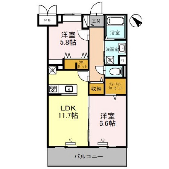 石田シティ新都心の間取り